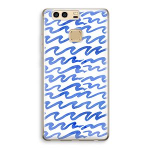 Blauwe golven: Huawei P9 Transparant Hoesje