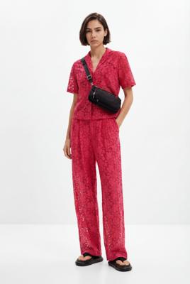 Pantalon bloemenkant - RED - XS