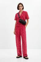 Pantalon bloemenkant - RED - XS