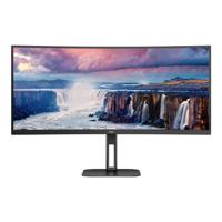 AOC Value-Line CU34V5C/BK LED-monitor Energielabel G (A - G) 86.4 cm (34 inch) 3440 x 1440 Pixel 21:9 4 ms HDMI, DisplayPort, USB 3.2 Gen 1, USB-C, - thumbnail