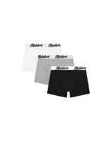 Malelions Boxershort 3-Pack Heren Wit/Grijs/Zwart - Maat XS - Kleur: WitZwartGrijs | Soccerfanshop