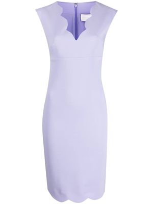 Genny robe courte à bords festonnés - Violet