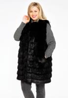 Yoek Bodywarmer fake fur | Zwart | Maat 52 Yoek Bodywarmer fake fur | Zwart | Maat 52