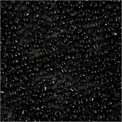Creativ Company Rocailles, d 2 mm, afm 12/0, gatgrootte 0,8 mm, zwart, 25 gr/ 1 doos