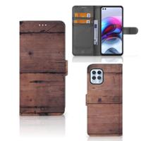 Motorola Moto G100 | Book Style Case | Old Wood