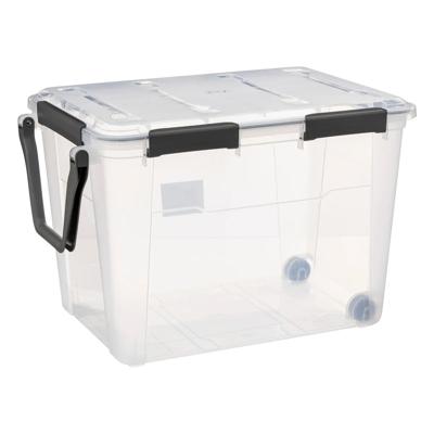 5Five opberg Box met deksel - Protect - 100 liter - 67 x 46 x 47 cm - kunststof - transparant
