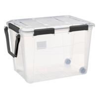 5Five opberg Box met deksel - Protect - 100 liter - 67 x 46 x 47 cm - kunststof - transparant 5Five opberg Box met deksel - Protect - 100 liter - 67 x 46 x 47 cm - kunststof - transparant