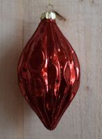 glass olive shiny red red glit - Hortus - thumbnail