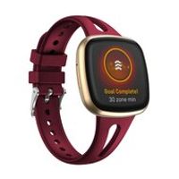 Fitbit Versa 3 & 4 / Sense 1 & 2 - Sportbandje druppel design - Large - Bordeaux