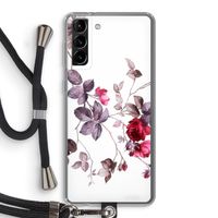 Mooie bloemen: Samsung Galaxy S21 Plus Transparant Hoesje met koord