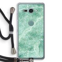 Groen marmer: Sony Xperia XZ2 Compact Transparant Hoesje met koord