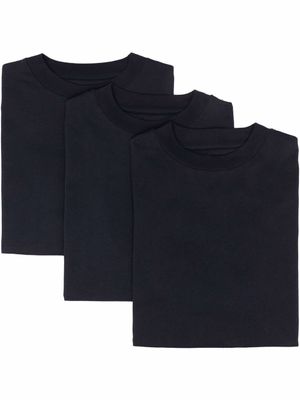 Jil Sander lot de t-shirts à patch logo - Bleu