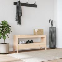 Halbankje 100x28x45 cm massief grenenhout