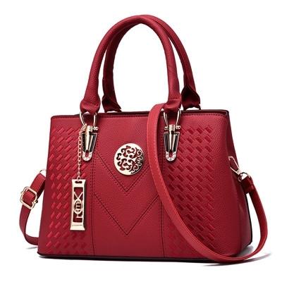 Borduurwerk messenger bags vrouwen lederen handtassen tassen voor vrouwen hand Bag (rood)