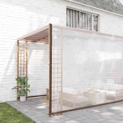 Doorzichtig zeildoek met zeilringen 12x12 m polyethyleen