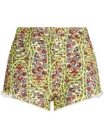 ETRO short en jean à imprimé cachemire - Vert - thumbnail