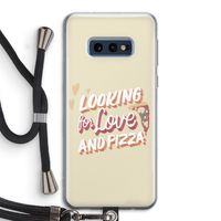 Pizza is the answer: Samsung Galaxy S10e Transparant Hoesje met koord