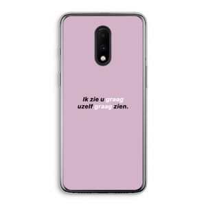 uzelf graag zien: OnePlus 7 Transparant Hoesje