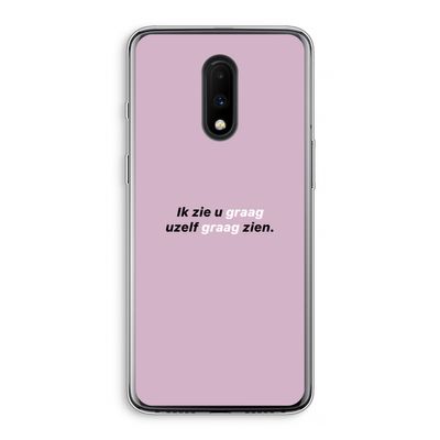 uzelf graag zien: OnePlus 7 Transparant Hoesje