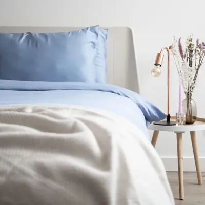Bamboe Dekbedovertrek 140x220 Cm Blauw Bamboe Dekbedovertrek 140x220 Cm Blauw