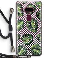 Geometrische jungle: HTC U12+ Transparant Hoesje met koord