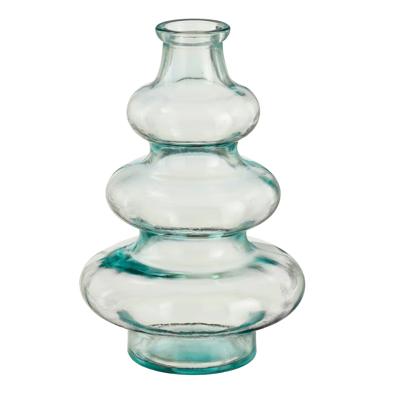 Bloemenvaas Sira - transparant glas - D14,5 x H22 cm - vaas - sierlijk model