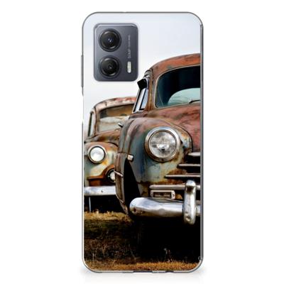 Motorola Moto G53 | Siliconen hoesje | met foto Vintage Auto