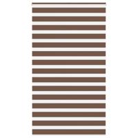 VidaXL Zebra rolgordijn 125x230 cm stofbreedte 120,9cm polyester bruin