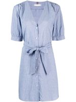 Tommy Hilfiger robe-chemise rayée à taille ceinturée - Blanc - thumbnail