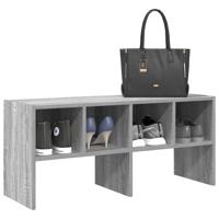 Schoenenrek stapelbaar 89,5x30x40 cm grijs sonoma eikenkleurig