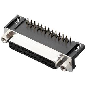 encitech DRB-25F-TBG-110 2103-2100-13 D-sub female connector 90 ° Aantal polen: 25 Soldeerpennen 1 stuk(s) Tray