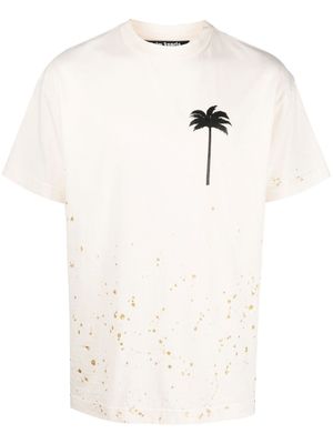 Palm Angels t-shirt à logo imprimé - Tons neutres