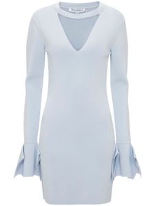 JW Anderson robe courte à détails de volants - Bleu