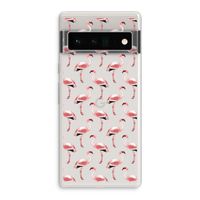 Flamingoprint groen: Google Pixel 6 Pro Transparant Hoesje