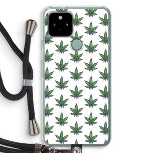 Weed: Pixel 5 Transparant Hoesje met koord