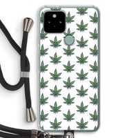 Weed: Pixel 5 Transparant Hoesje met koord