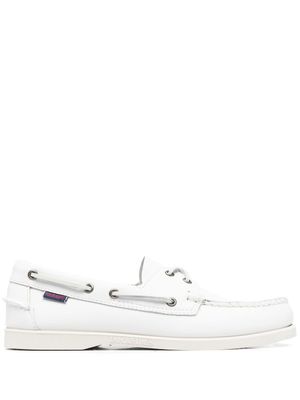 Sebago chaussures bateau Portland en cuir - Blanc