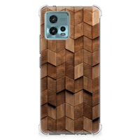 Stevig Telefoonhoesje voor Motorola Moto G72 Wooden Cubes - thumbnail