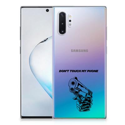 Samsung Galaxy Note 10 Plus Silicone-hoesje Gun Don't Touch My Phone Samsung Galaxy Note 10 Plus Silicone-hoesje Gun Don't Touch My Phone