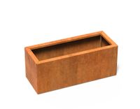 Cortenstaal plantenbak CARREZ Connect 100x40x40cm.