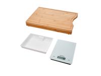 SILVERCREST KITCHEN TOOLS Snijplank met glazen weegschaal en opvangbak SILVERCREST KITCHEN TOOLS Snijplank met glazen weegschaal en opvangbak