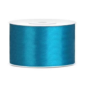 Sierlint satijn - Turquoise blauw - 3,8 cm/38 mm x 25 meter - Cadeaulint satijnlint/sierlinten - Hob