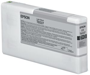 Epson inktpatroon light zwart T 653 200 ml T 6537