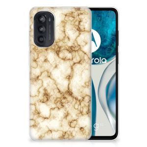 Motorola Moto G52/G82 TPU Siliconen Hoesje Marmer Goud