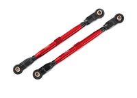 Toe links, front (TUBES red-anodized, 6061-T6 aluminum) (2) (TRX-8997R)