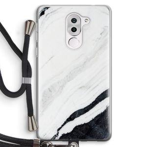 Elegante marmer: Honor 6X Transparant Hoesje met koord
