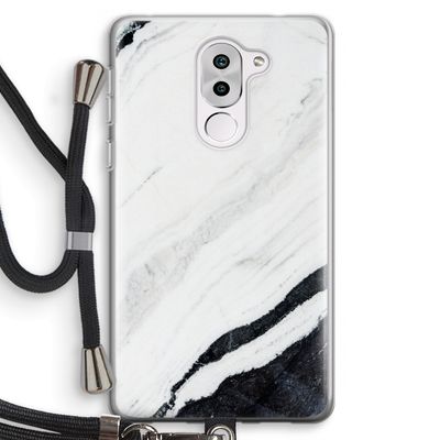 Elegante marmer: Honor 6X Transparant Hoesje met koord