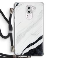 Elegante marmer: Honor 6X Transparant Hoesje met koord