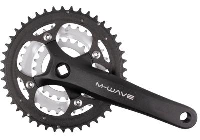 M-Wave crankset 22/32/44t 170mm 8-9 speed zwart