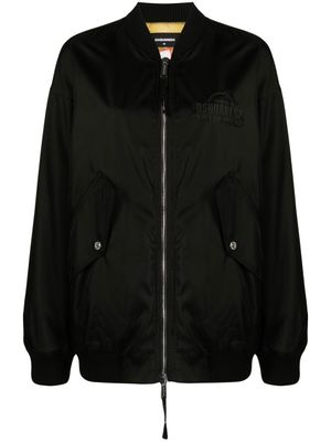 DSQUARED2 veste bomber à logo brodé - Noir